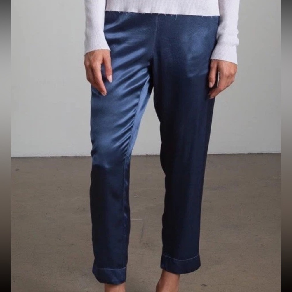 Pharaoh Ainsley Pant in Vintage Satin - Steel Navy Size 0 Made In USA